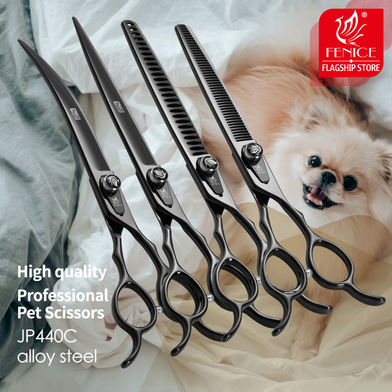 Dog Grooming Clippers - Fenice JP440C Steel Professional Black Canine