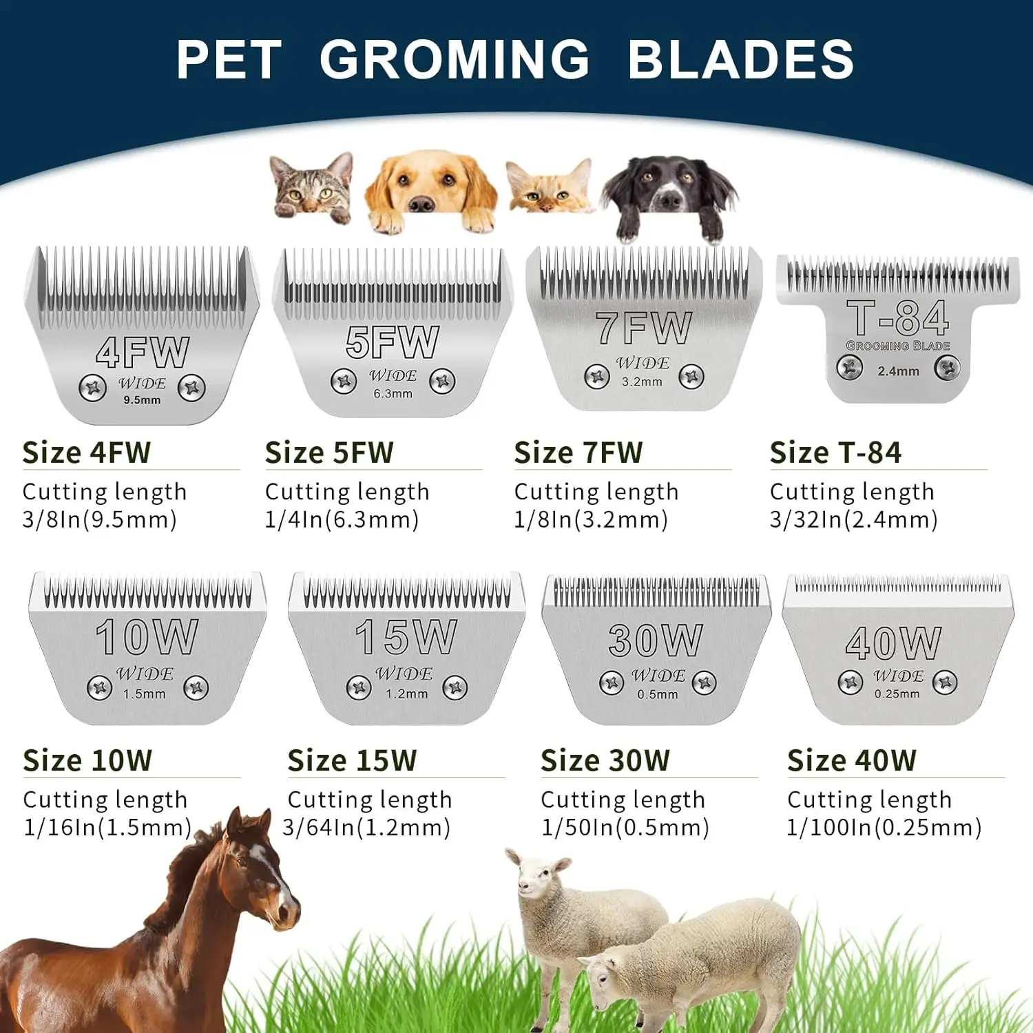 Detachable animal wide blade F - Dog Grooming Clippers recension och pris