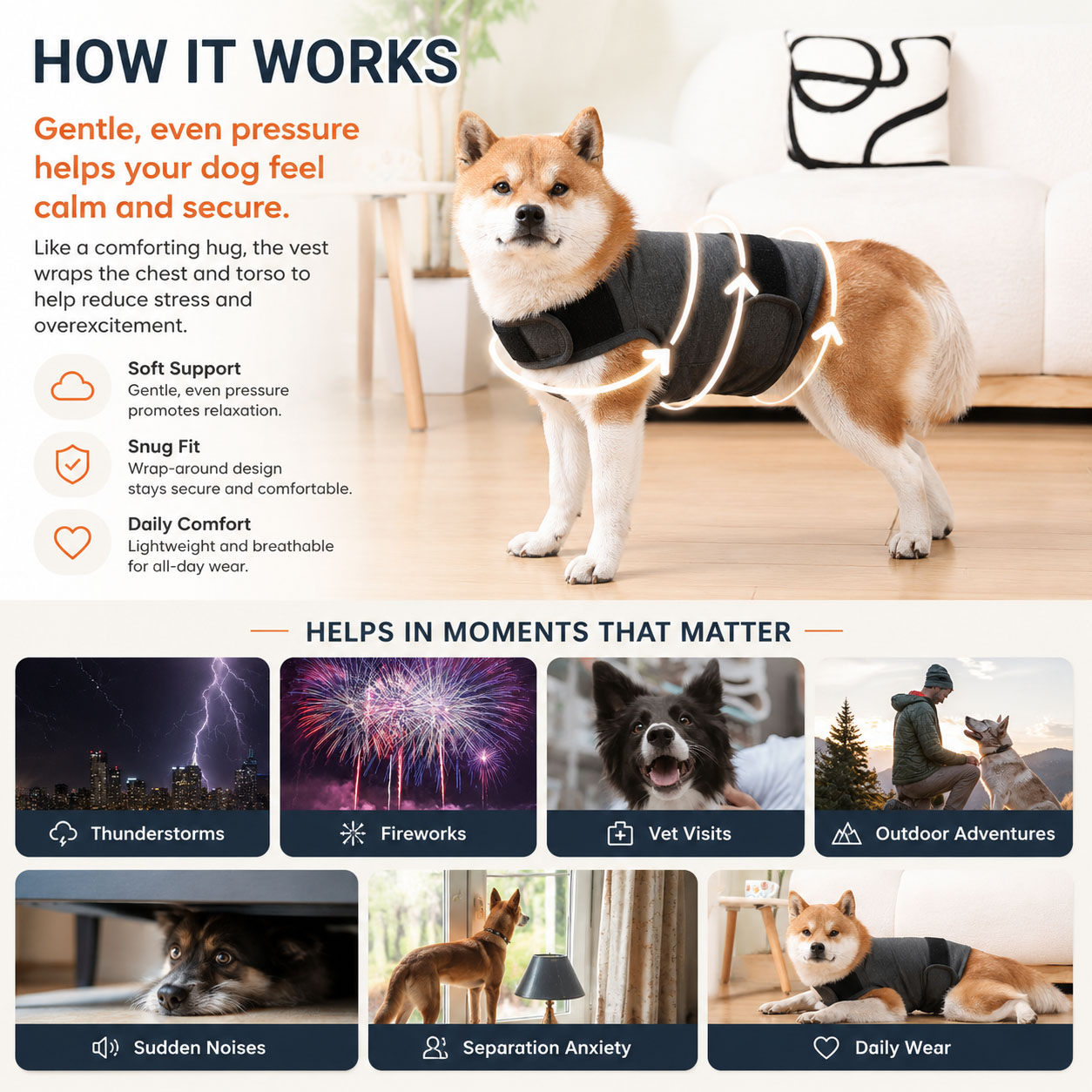Dog Anxiety Vest Calming Wrap  - Dog Anxiety Vest recension och pris